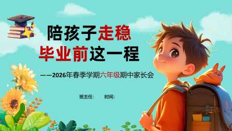 【带讲稿】【六年级下】【期中】家长会：陪孩子走稳毕业前这一程