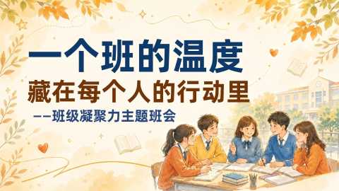 【带讲稿】【通用】【班级凝聚力】主题班会：一个班的温度，藏在每个人的行动里
