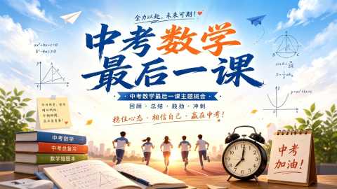 【带讲稿】【初三下】【数学】九年级中考考前冲刺主题班会：中考数学最后一课20260609
