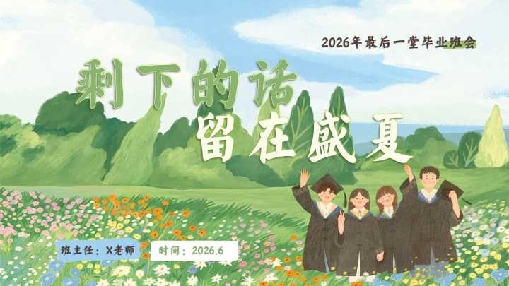 【通用】毕业主题班会：剩下的话留在盛夏20260615